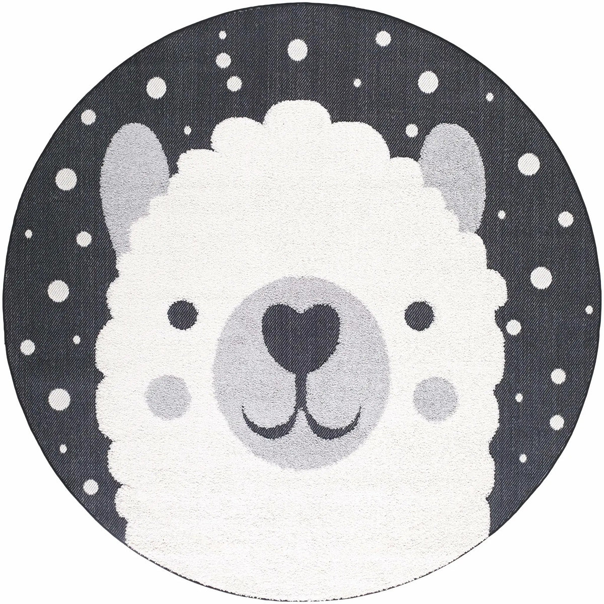 Kids Llama Animal Print Nursery Outdoor Area Rug - Clearance