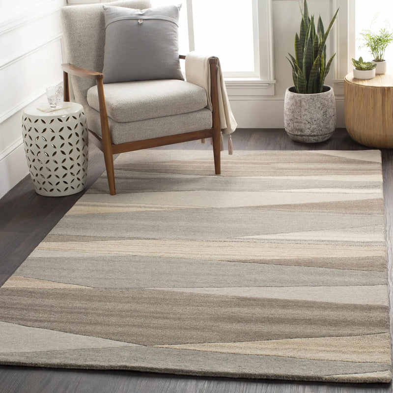 Forum Taupe Modern Wool Rug by Boutique Rugs