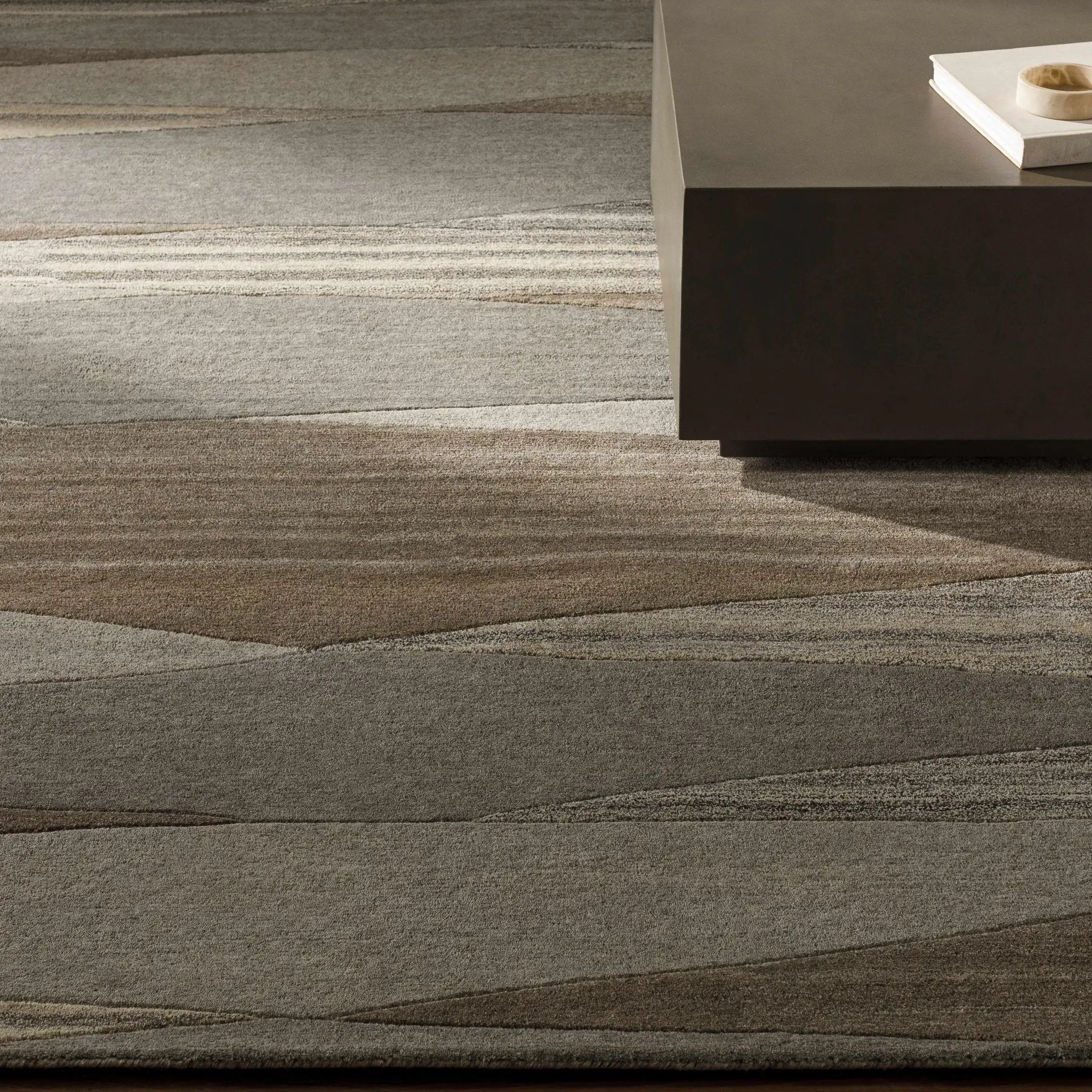 Forum Taupe Modern Wool Rug by Boutique Rugs