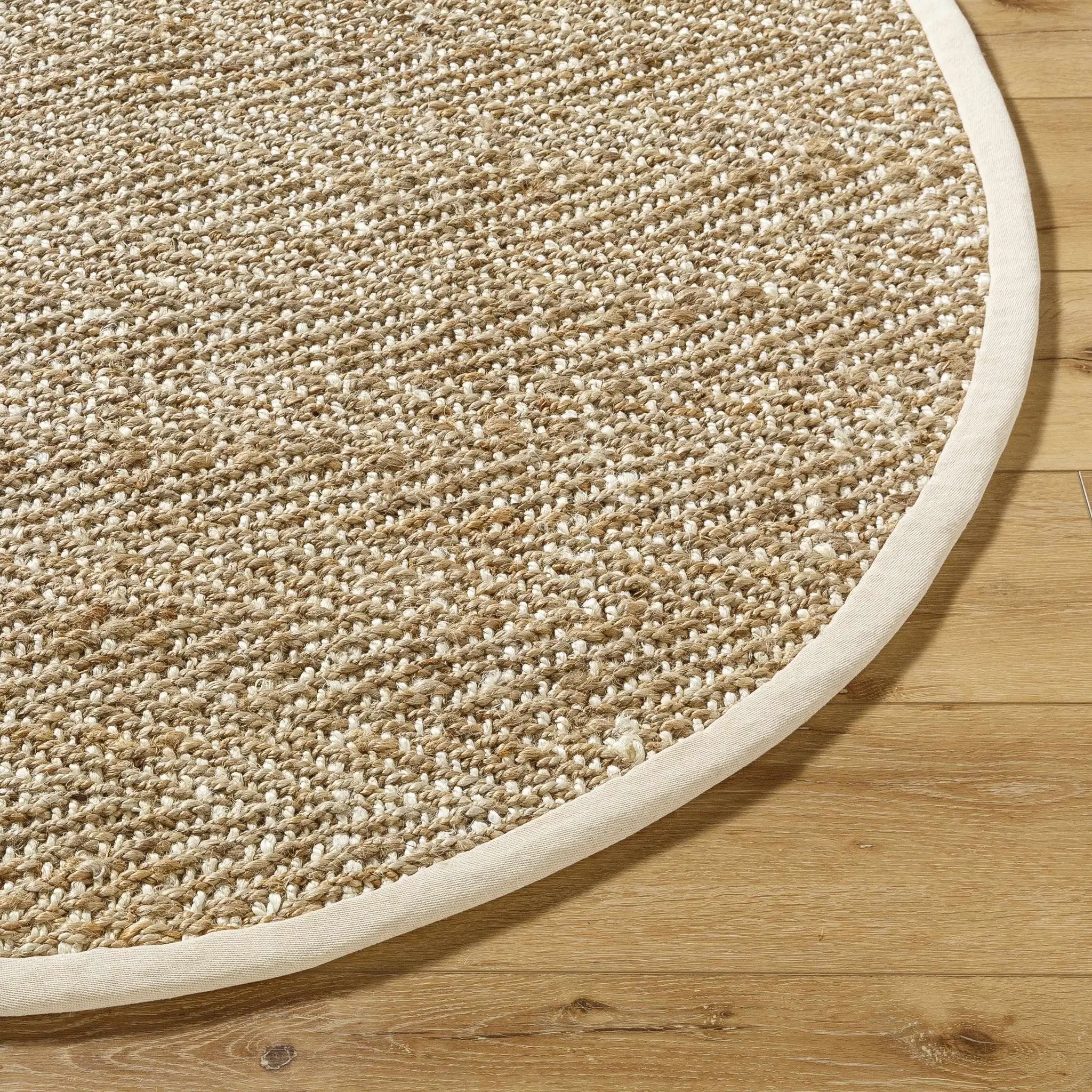 Dinah Natural Textured Jute Rug by Boutique Rugs