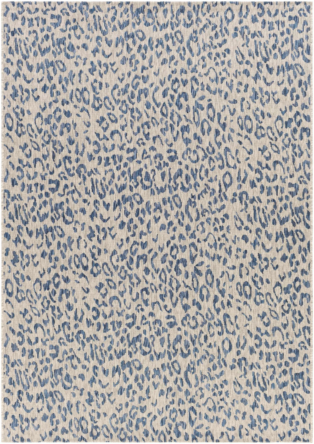 Skipsea Blue Leopard Performance Outdoor Rug, photo 15 of 20