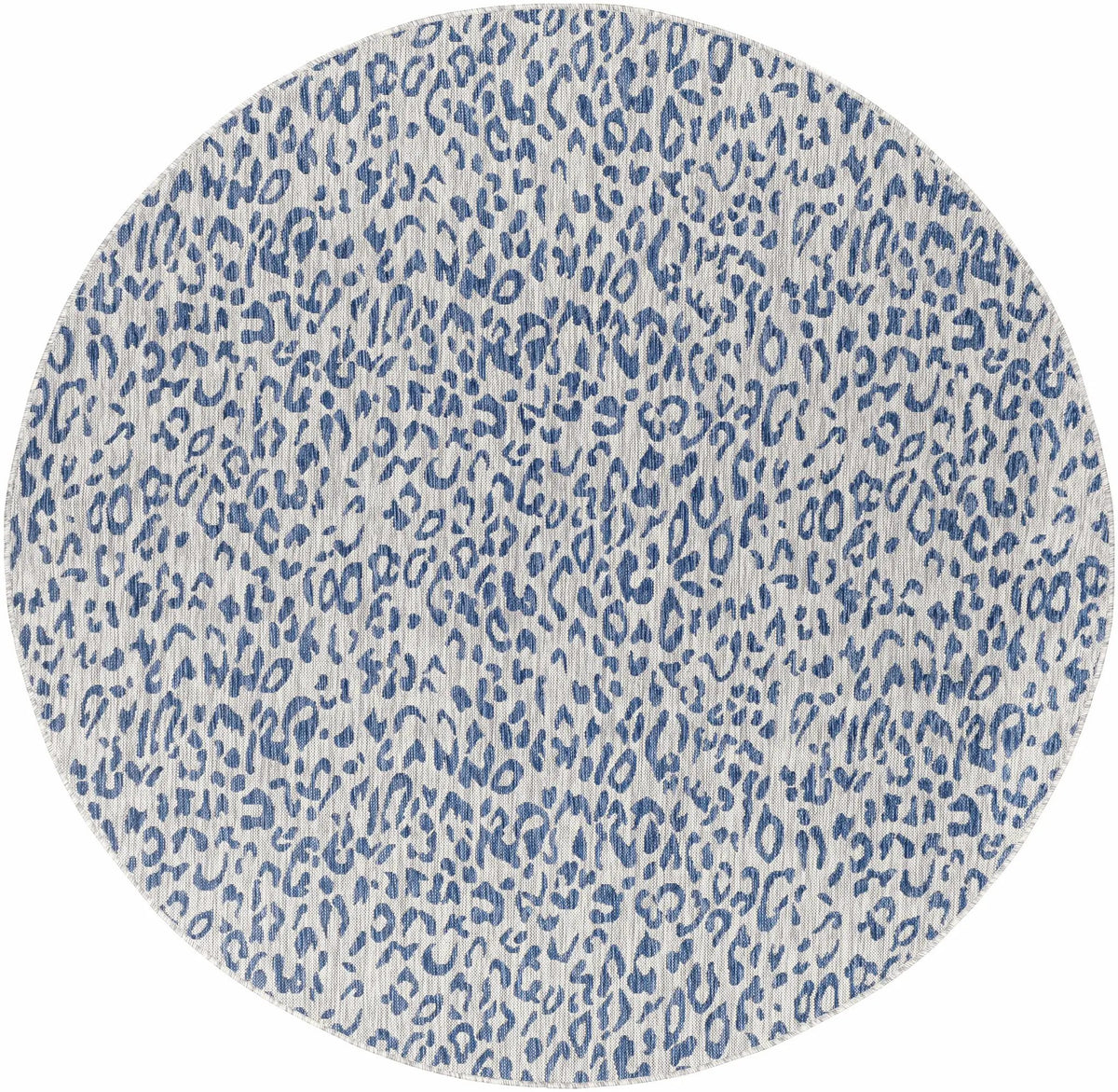 Skipsea Blue Leopard Performance Outdoor Rug, photo 17 of 20