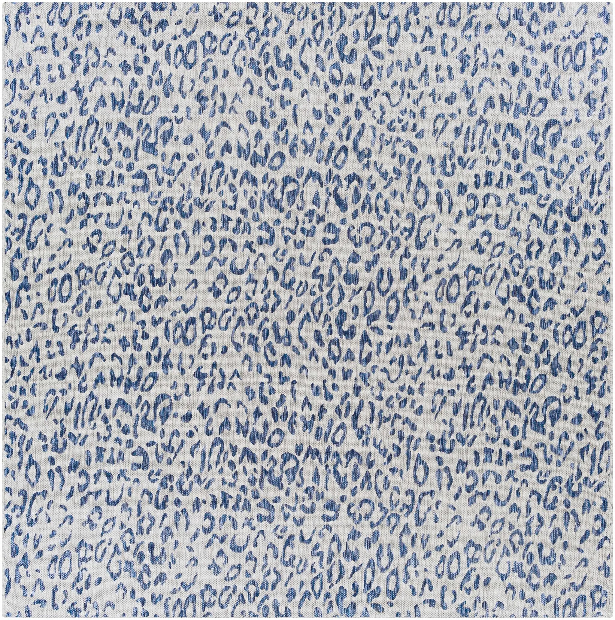 Skipsea Blue Leopard Performance Outdoor Rug by Boutique Rugs