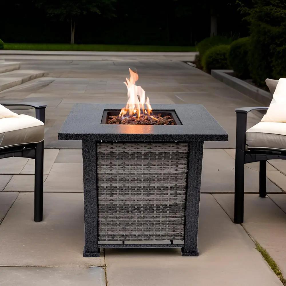 Outdoor Metal Fire Pit Table 50,000 BTUs - Propane Fuel Type by EnvelorHome