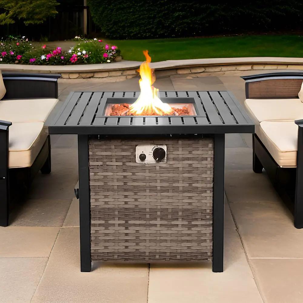 Outdoor Metal Fire Pit Table 50,000 BTUs - Propane Fuel Type by EnvelorHome