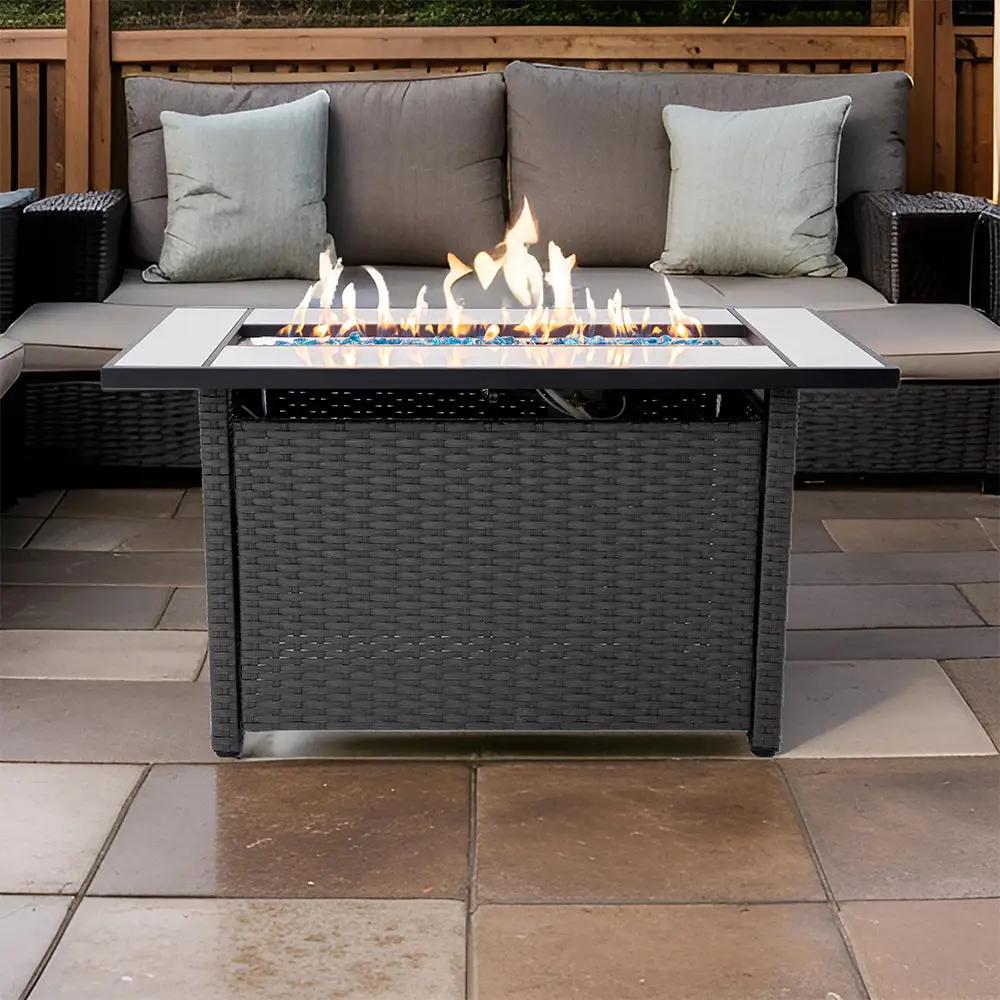 Outdoor Metal Fire Pit Table 50,000 BTUs - Propane Fuel Type by EnvelorHome