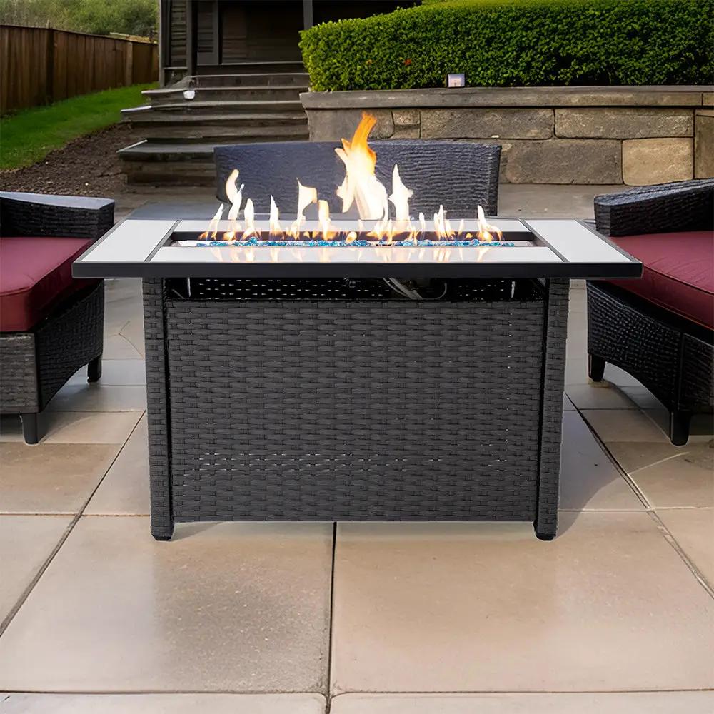 Outdoor Metal Fire Pit Table 50,000 BTUs - Propane Fuel Type by EnvelorHome