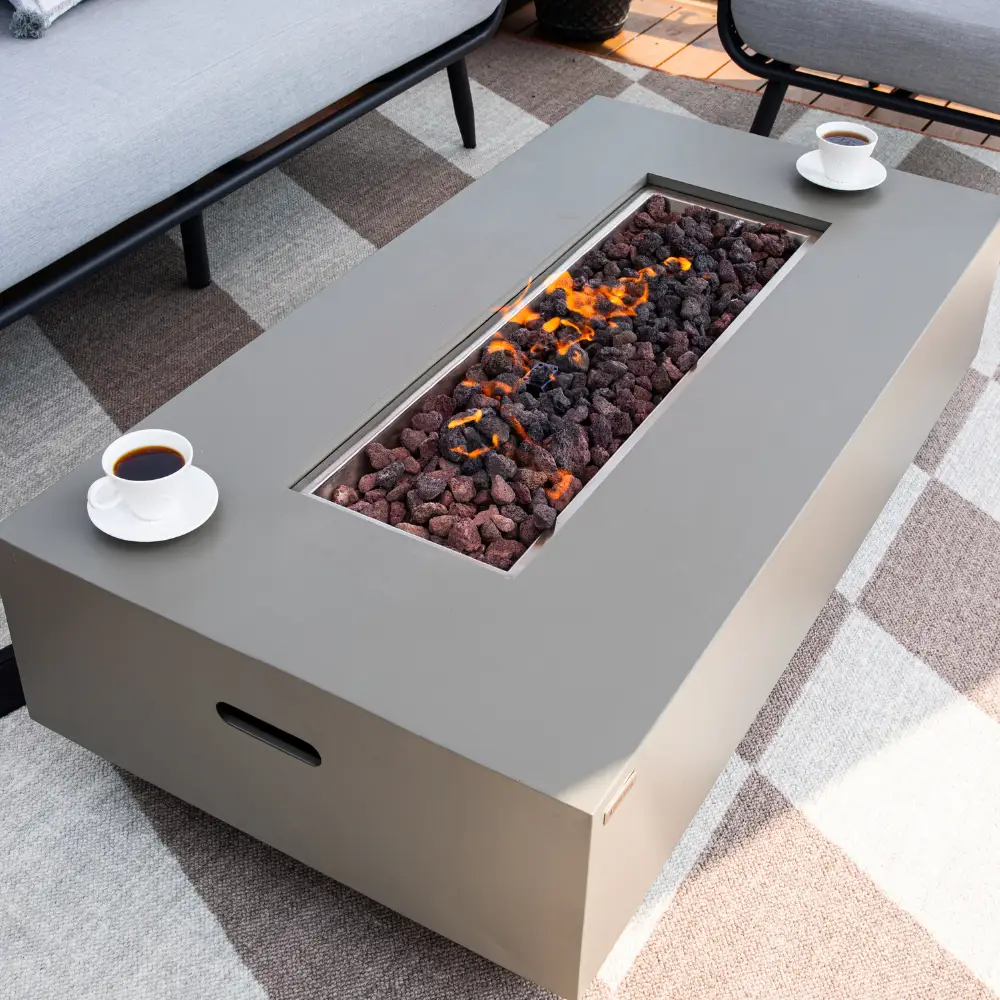 Propane Fire Pit Table Outdoor 50,000 BTU Firepits for Outside CSA Certified by EnvelorHome