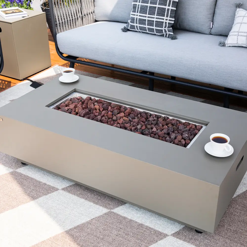 Propane Fire Pit Table Outdoor 50,000 BTU Firepits for Outside CSA Certified by EnvelorHome