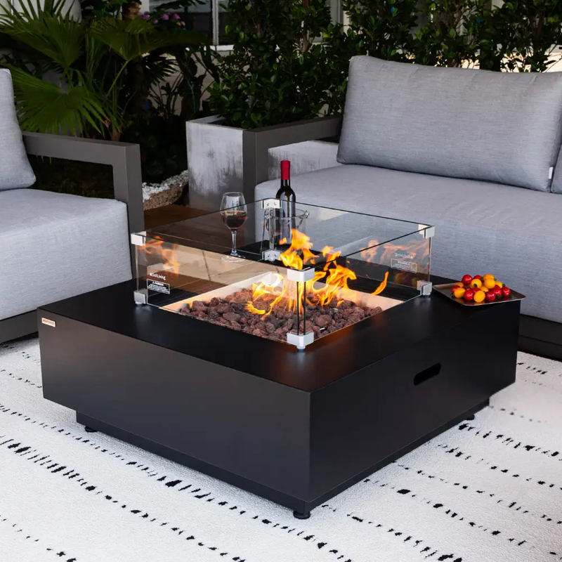 Propane Fire Pit Table Outdoor 50,000 BTU Firepits for Outside CSA Certified by EnvelorHome