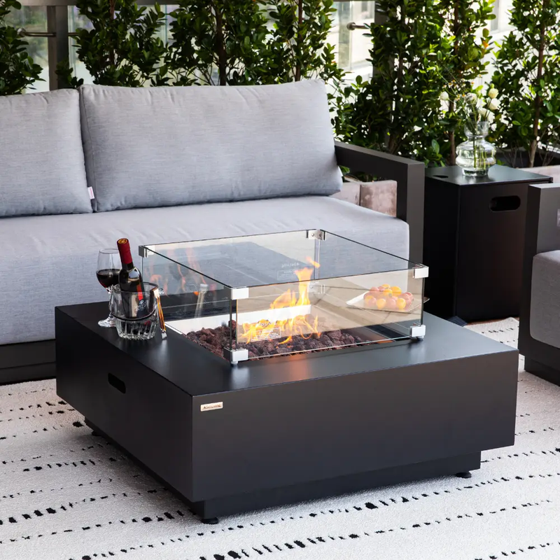 Propane Fire Pit Table Outdoor 50,000 BTU Firepits for Outside CSA Certified by EnvelorHome