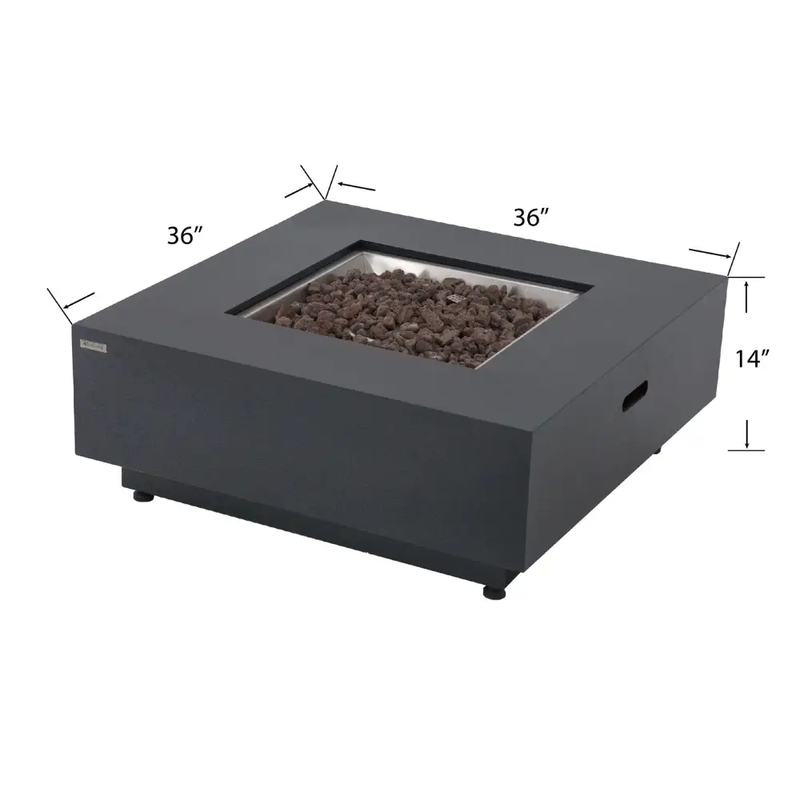 Propane Fire Pit Table Outdoor 50,000 BTU Firepits for Outside CSA Certified by EnvelorHome