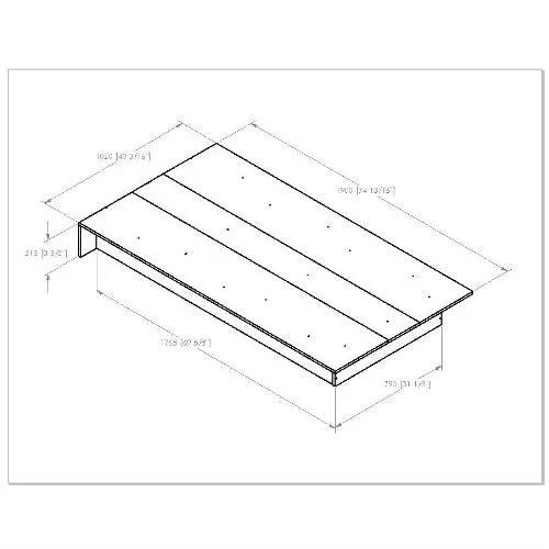 Twin size Platform Bed Frame in Royal Cherry Wood Finish by HomePacific