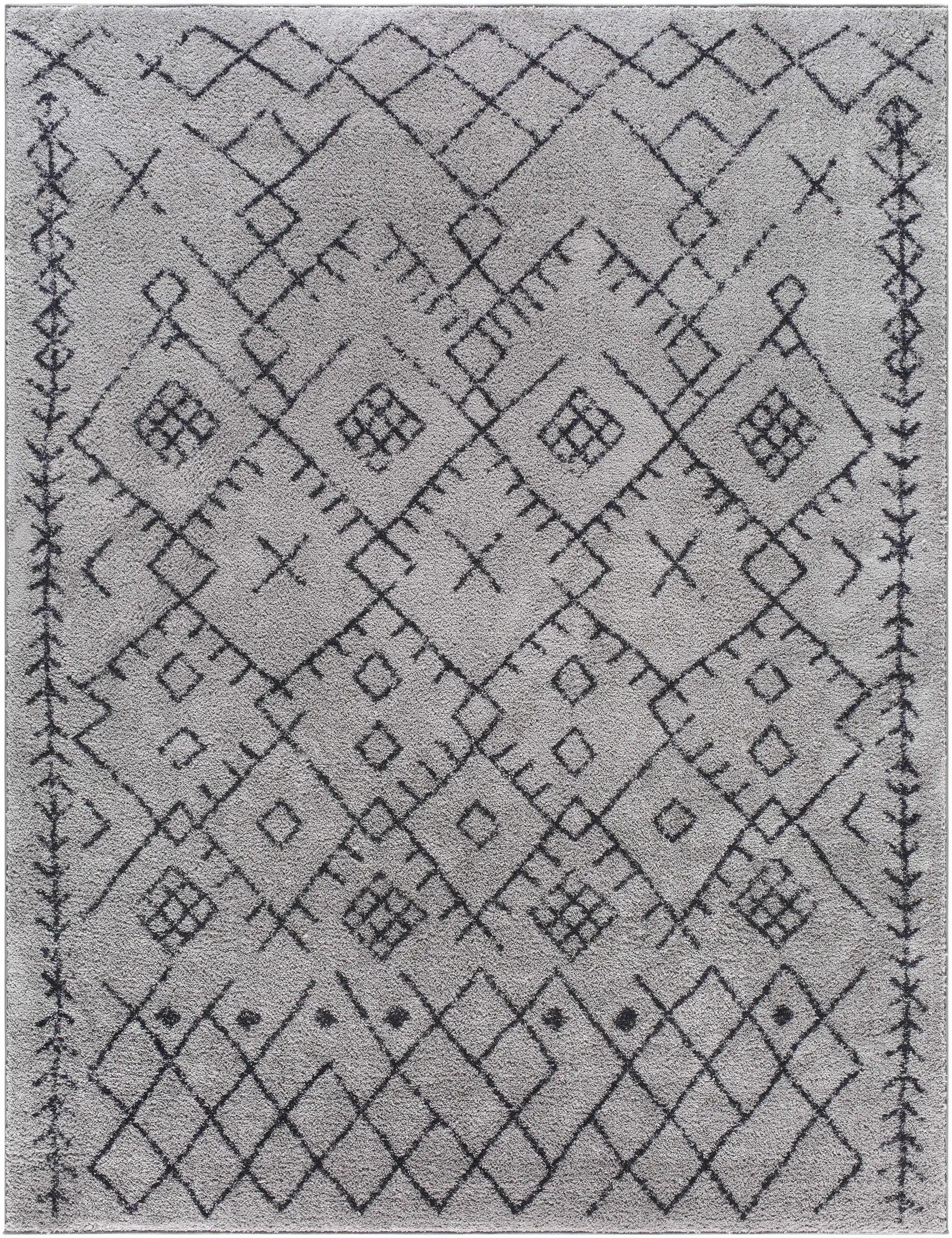 Elyes Gray Washable Area Rug - Clearance by Boutique Rugs