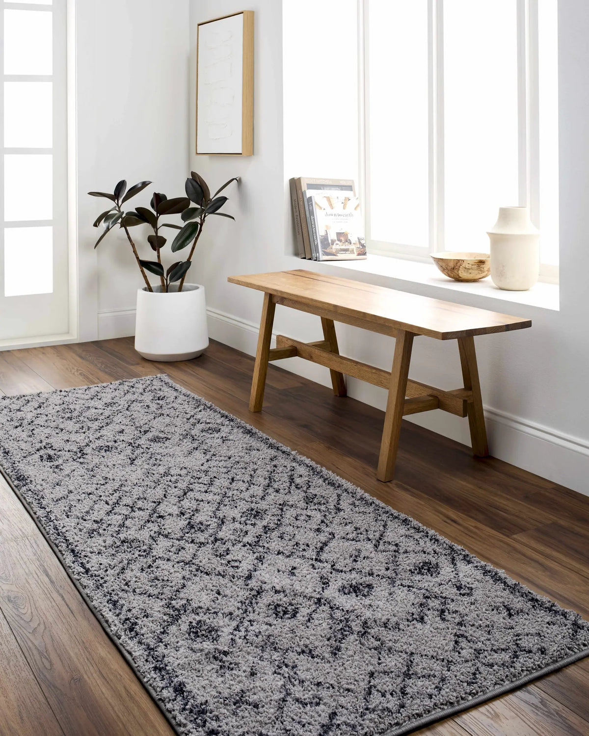 Elyes Gray Washable Area Rug - Clearance, installed in a room 2