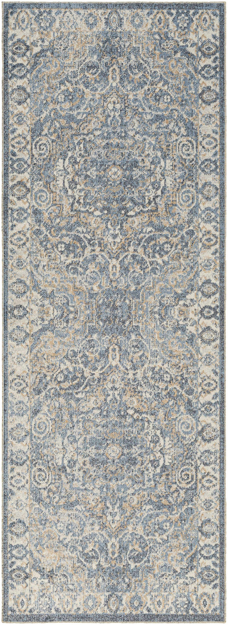 Aurum Blue Washable Area Rug by Boutique Rugs