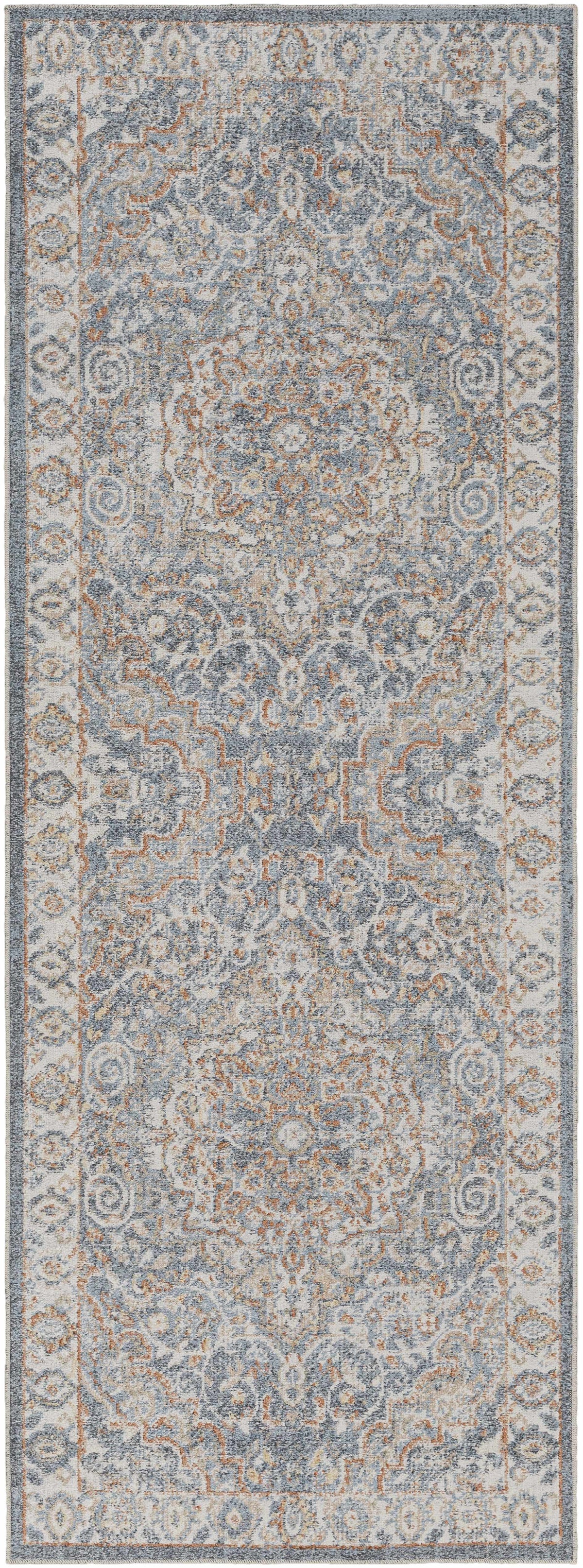 Aurum Blue & Beige Washable Area Rug - Clearance, photo 18 of 19