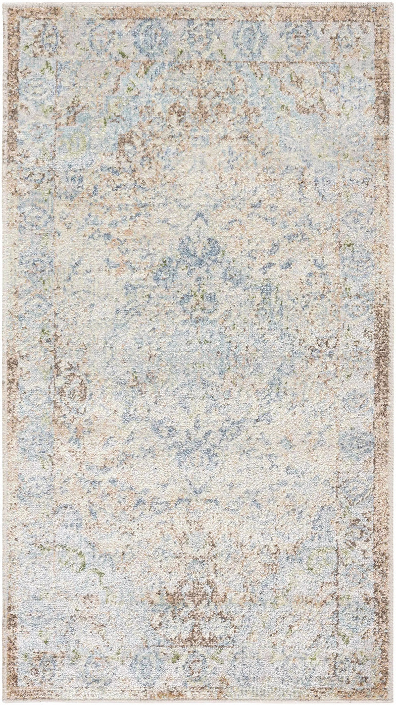 Aurum Blue Washable Area Rug - Clearance by Boutique Rugs