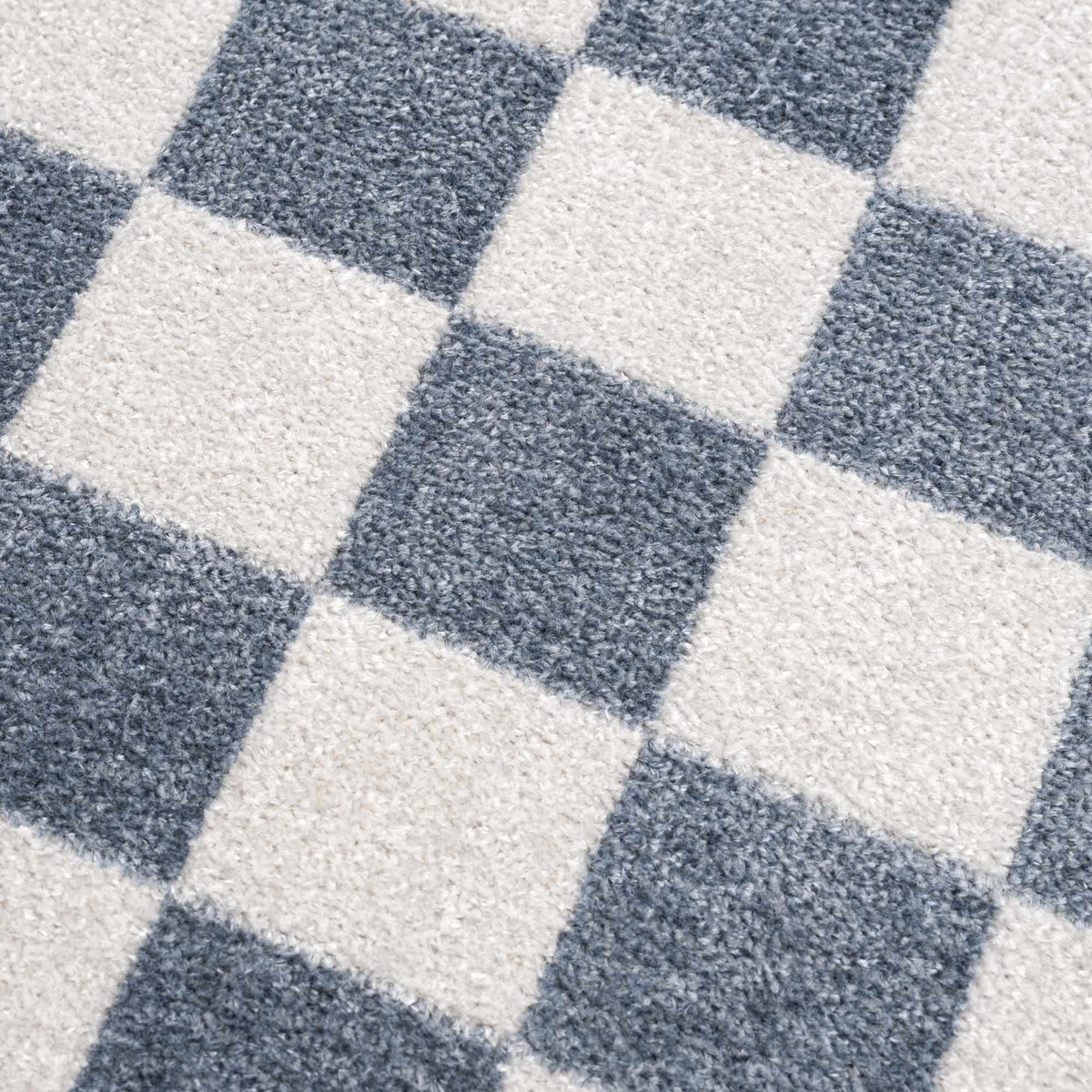 Brone Blue Checkered Washable Rug, photo 18 of 25
