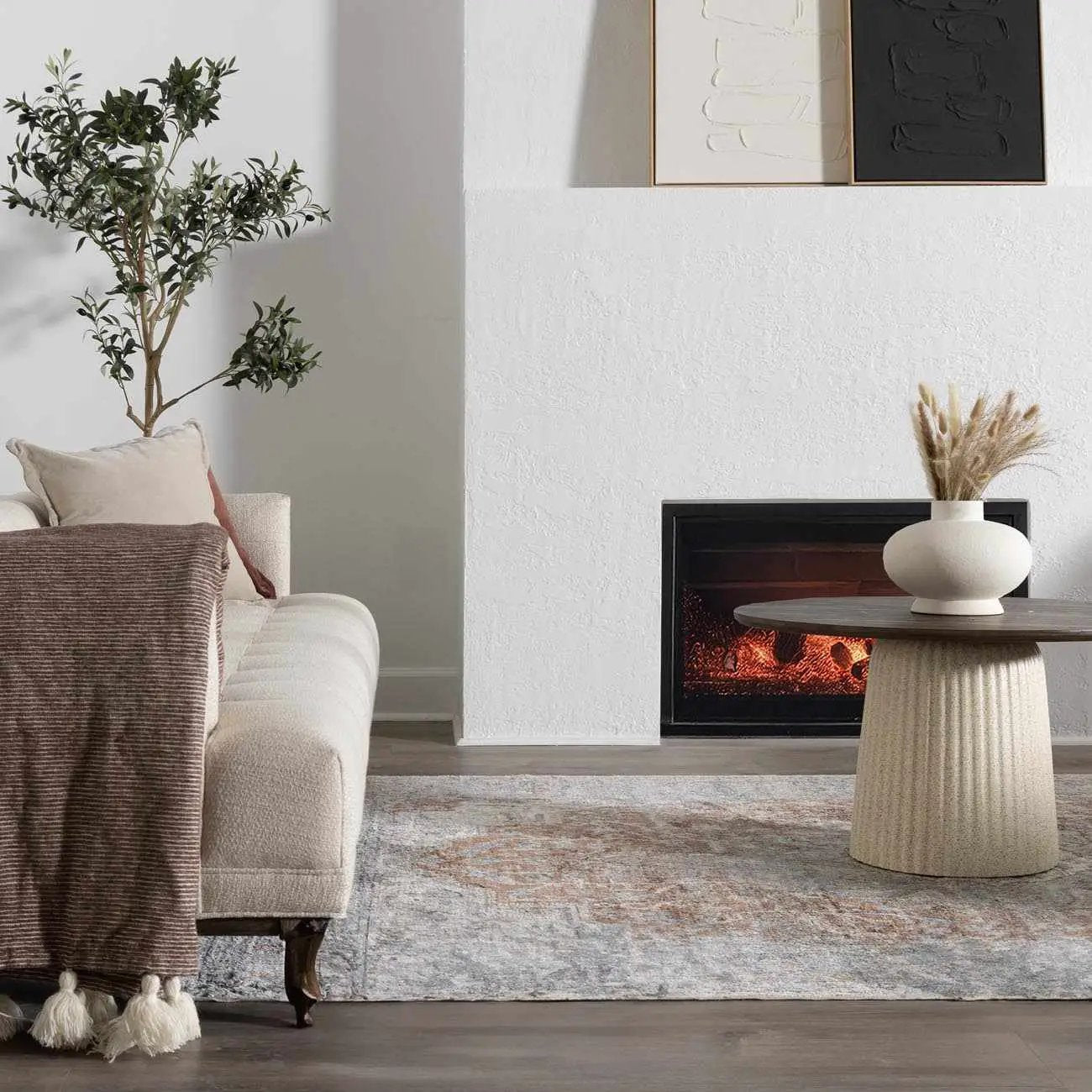 Emke Flat Pile Washable Rug - Clearance by Boutique Rugs