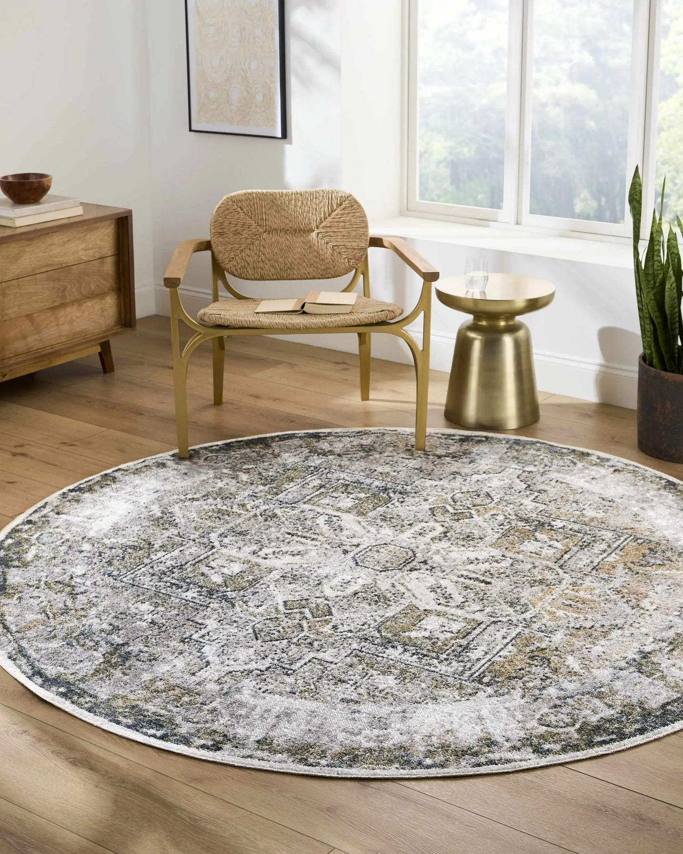 Hera Olive Boutique Washable Rug by Boutique Rugs