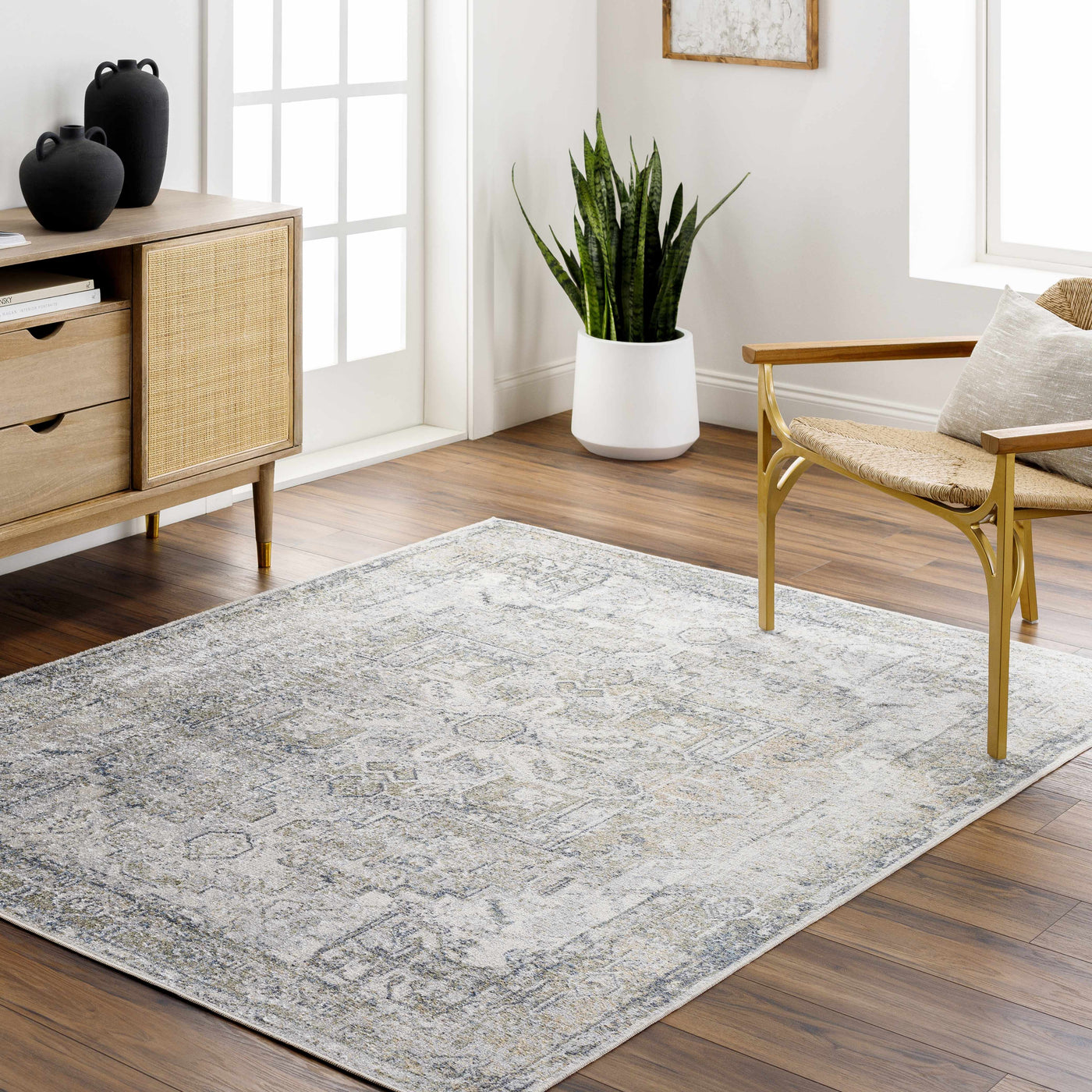 Hera Olive Boutique Washable Rug by Boutique Rugs