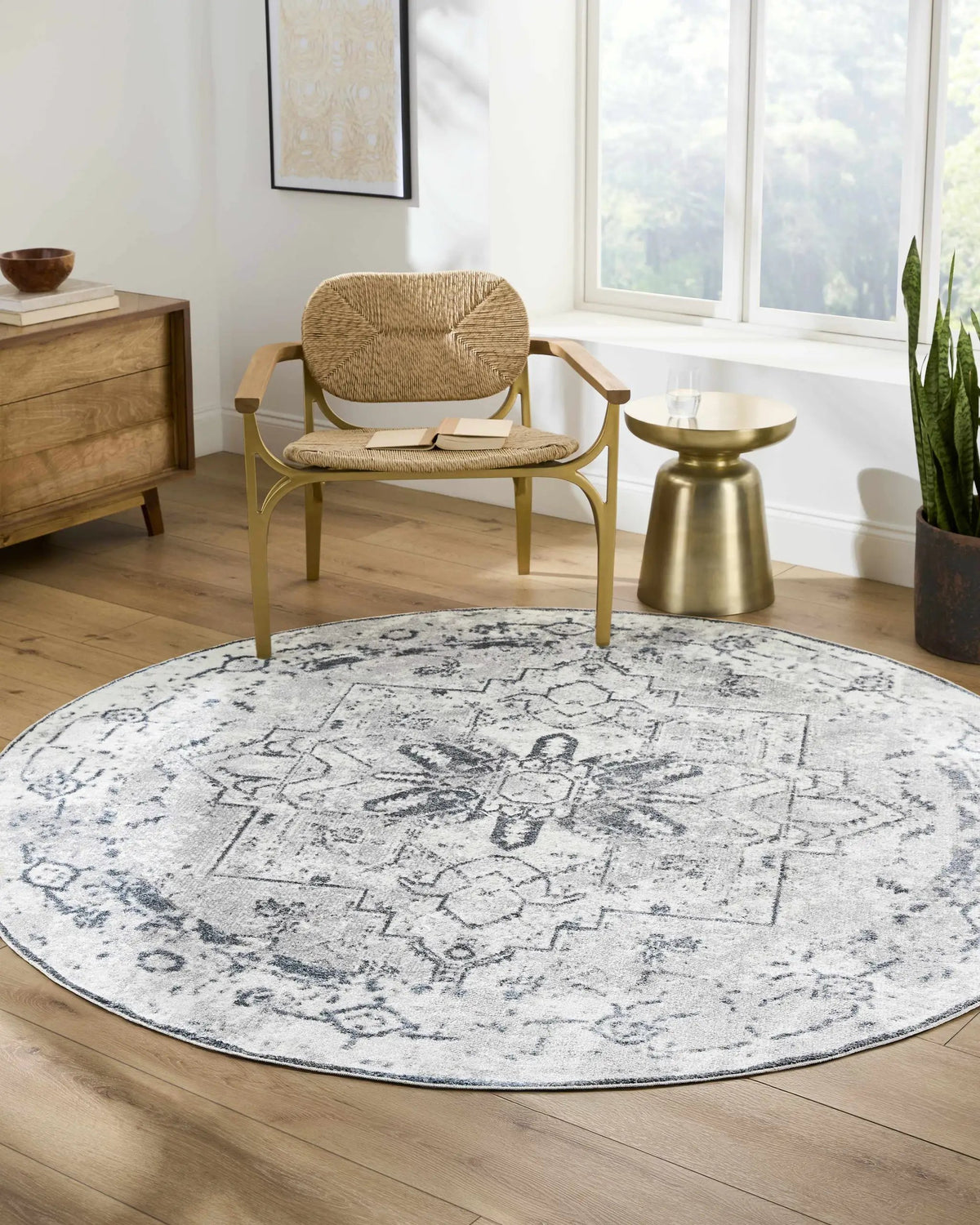 Hera Ivory Boutique Washable Rug - Clearance, installed in a room 4