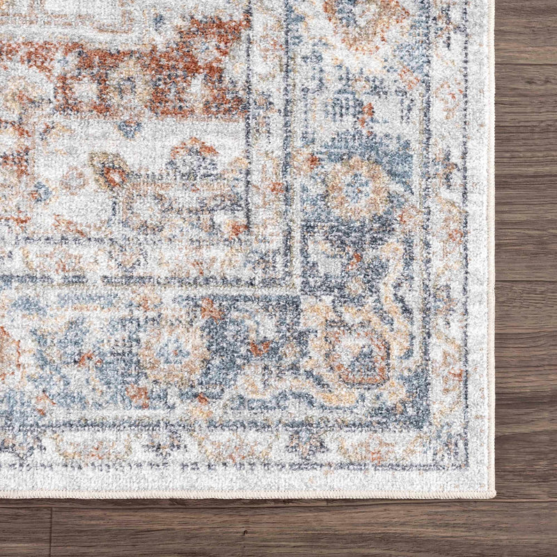 Neta Red & Blue Flat Pile Washable Rug - Clearance by Boutique Rugs