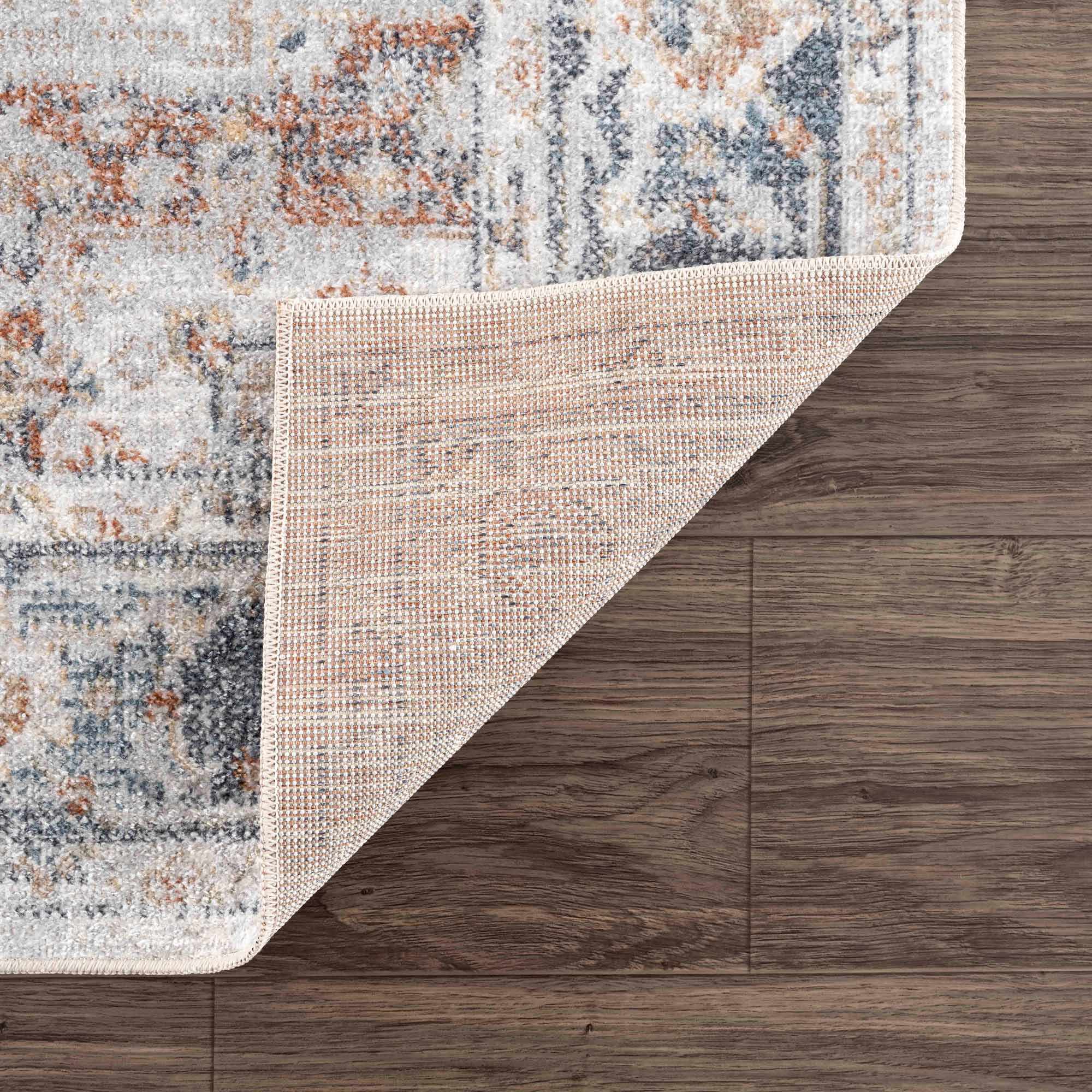 Neta Red & Blue Flat Pile Washable Rug - Clearance by Boutique Rugs