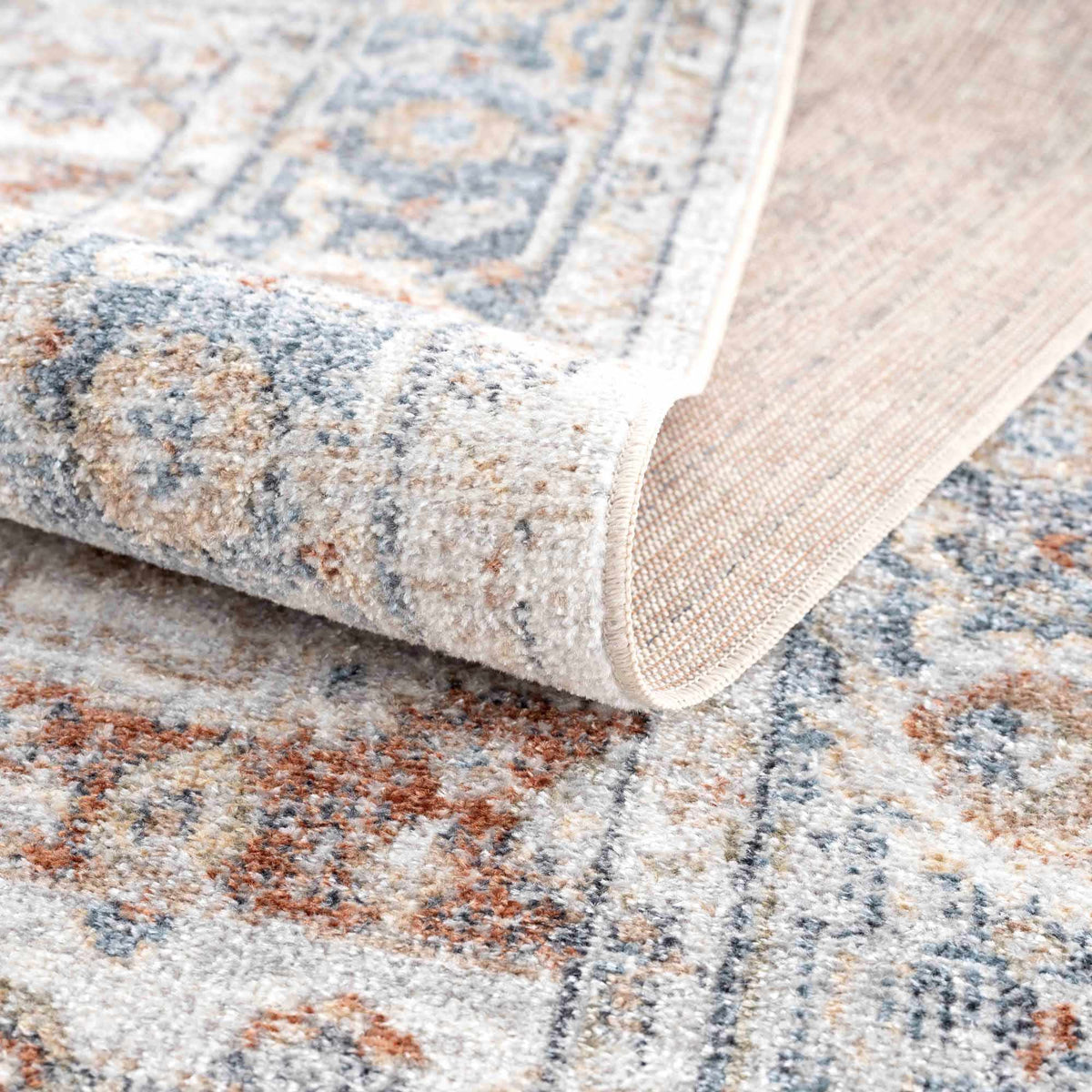 Neta Red & Blue Flat Pile Washable Rug - Clearance, photo 13 of 18