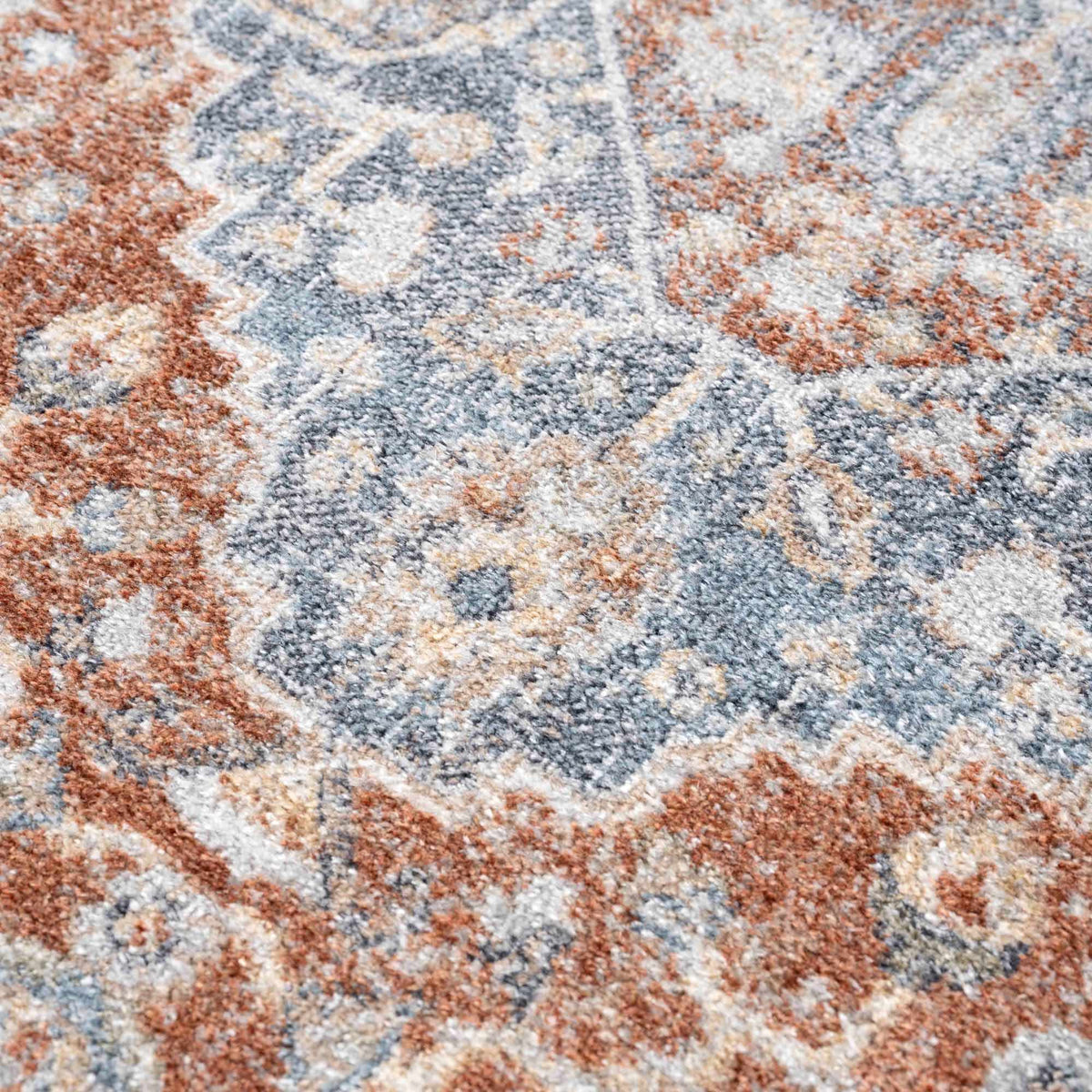 Neta Red & Blue Flat Pile Washable Rug - Clearance, photo 15 of 18
