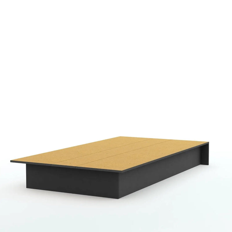 Twin size Platform Bed Frame in Black Wood Finish by HomePacific