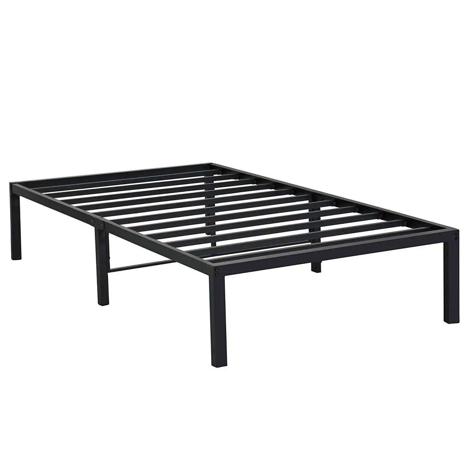 Twin XL size Heavy Duty Black Metal Platform Bed Frame by HomePacific