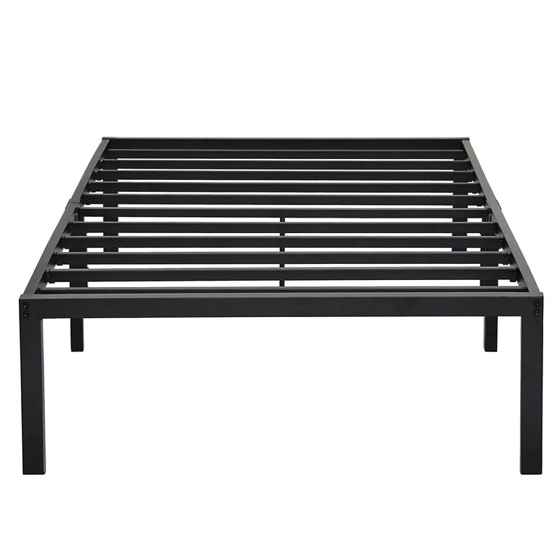 Twin XL size Heavy Duty Black Metal Platform Bed Frame by HomePacific