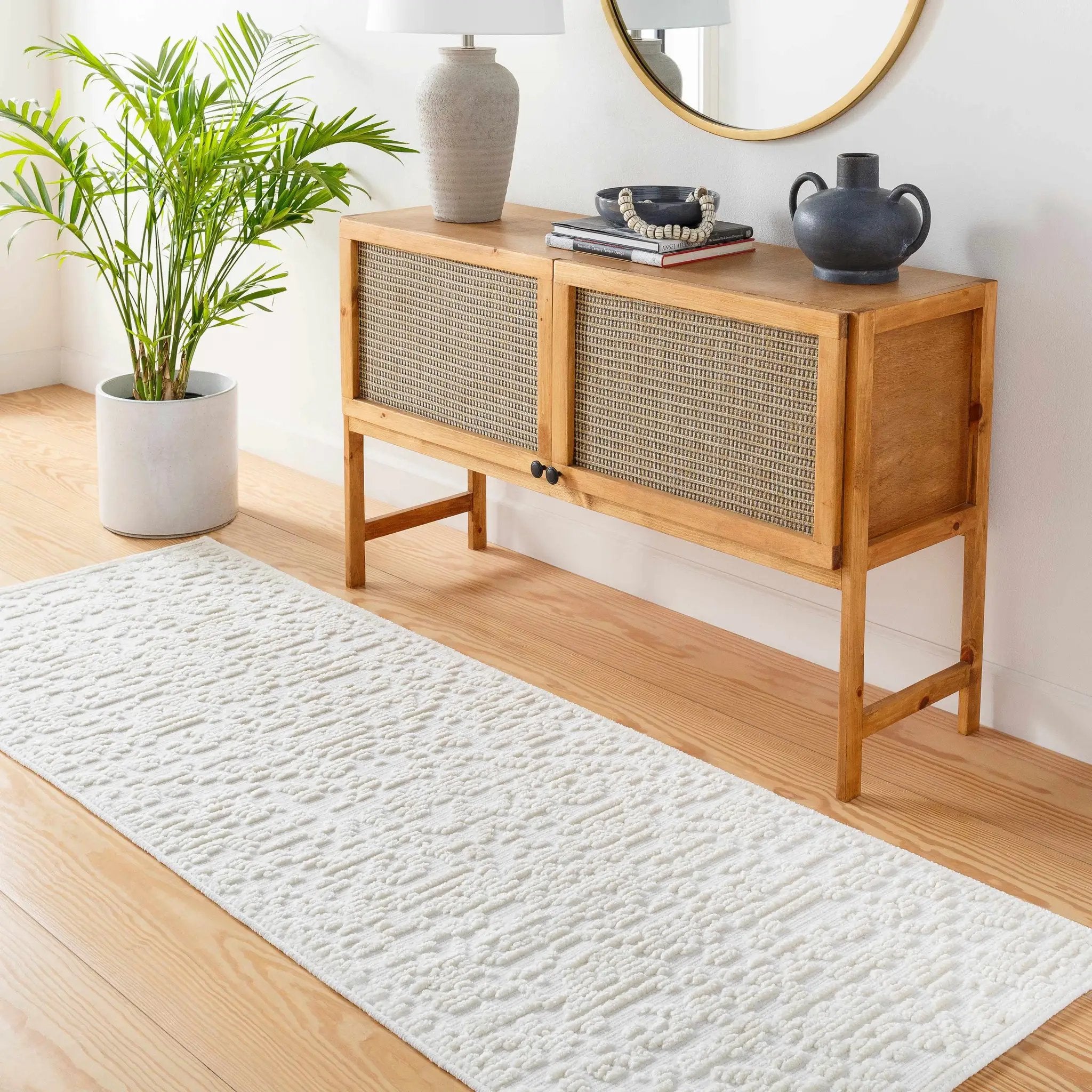 Beren Cream Washable Area Rug - Clearance by Boutique Rugs