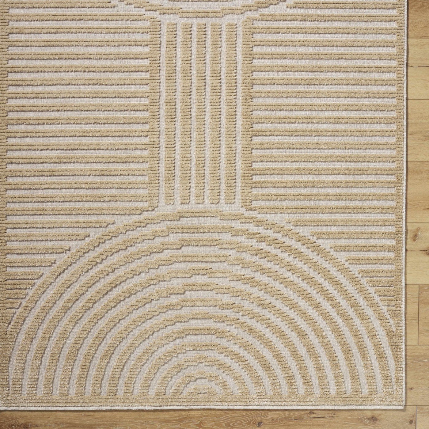 Deron Beige Washable Area Rug by Boutique Rugs