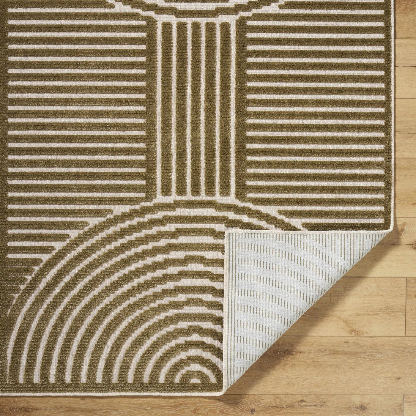 Deron Khaki Washable Area Rug by Boutique Rugs