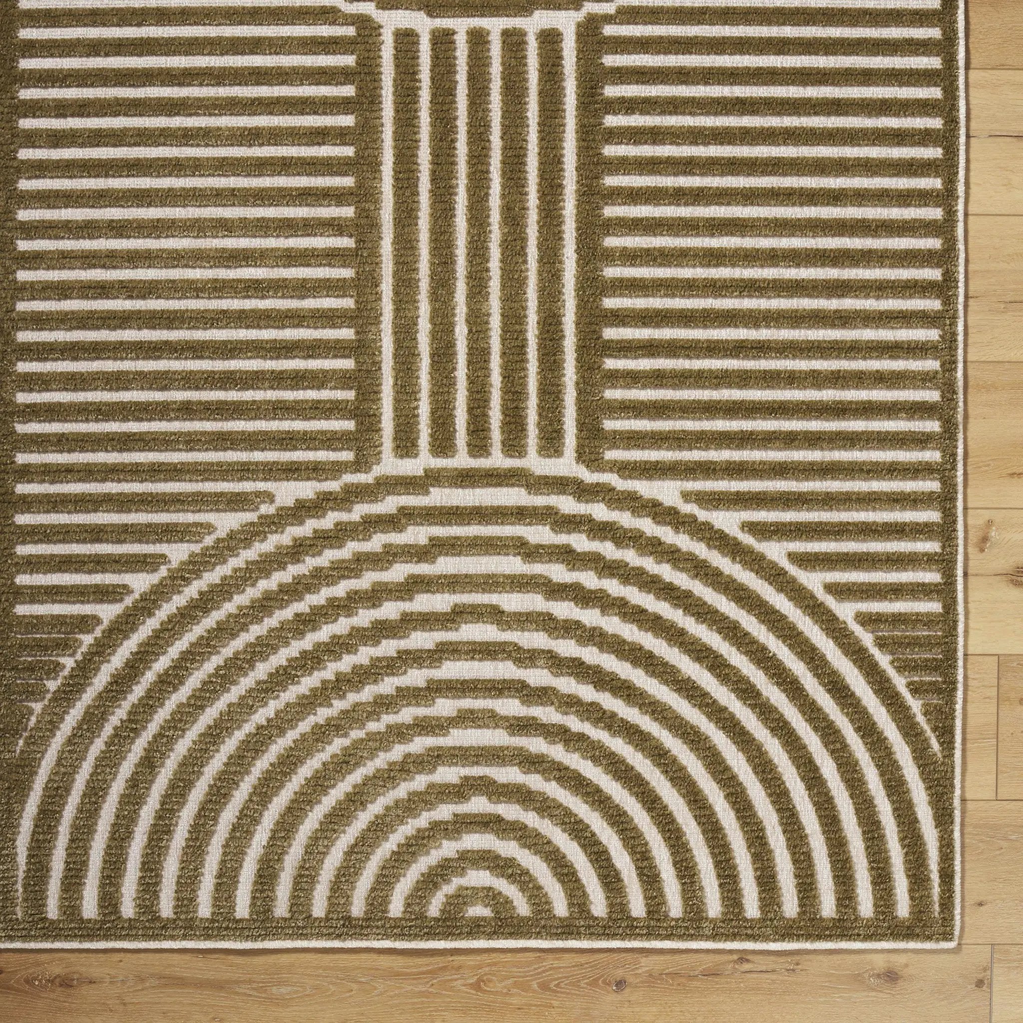 Deron Khaki Washable Area Rug by Boutique Rugs