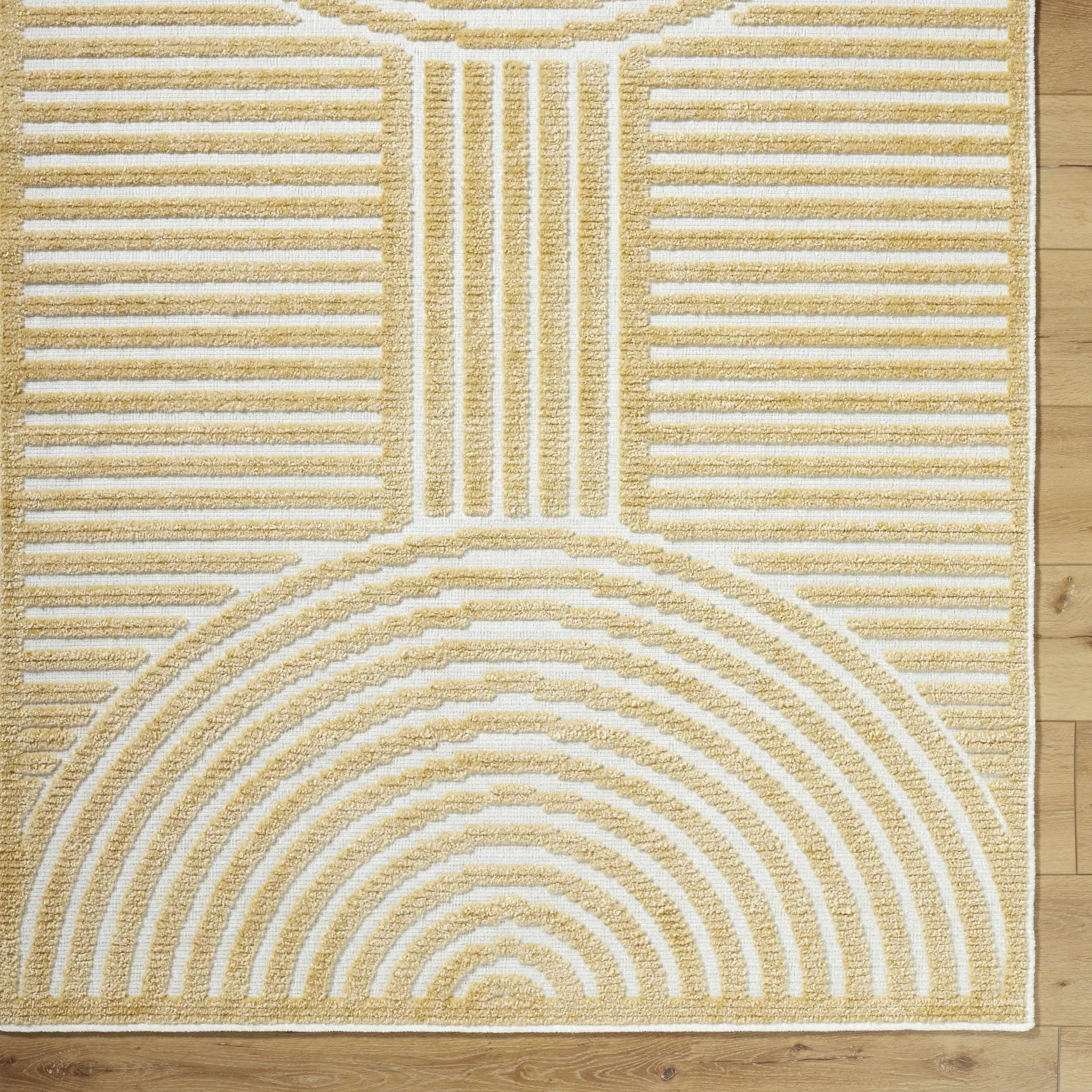 Deron Mustard Washable Area Rug by Boutique Rugs
