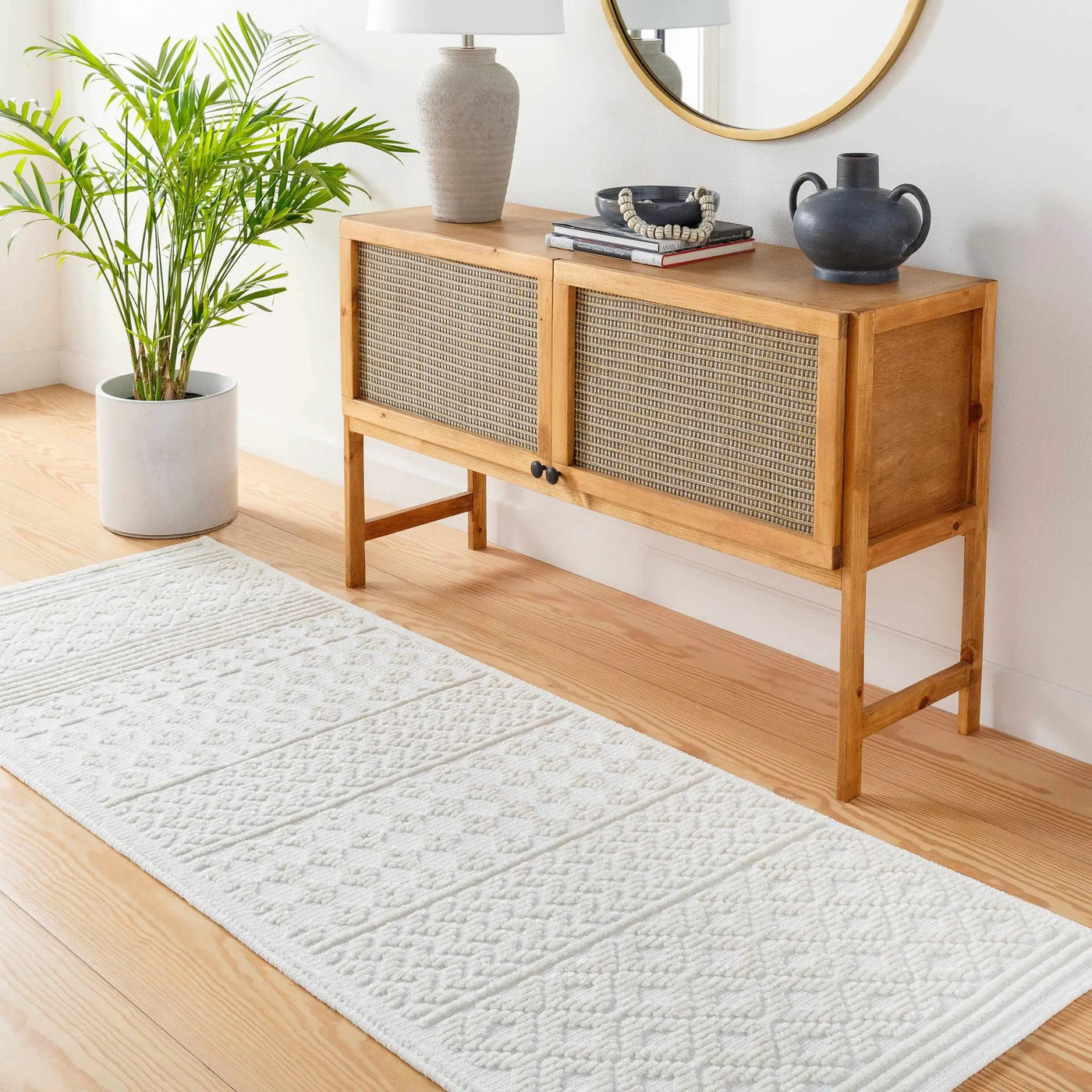 Drago White Washable Area Rug by Boutique Rugs