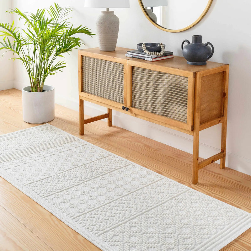 Drago White Washable Area Rug by Boutique Rugs