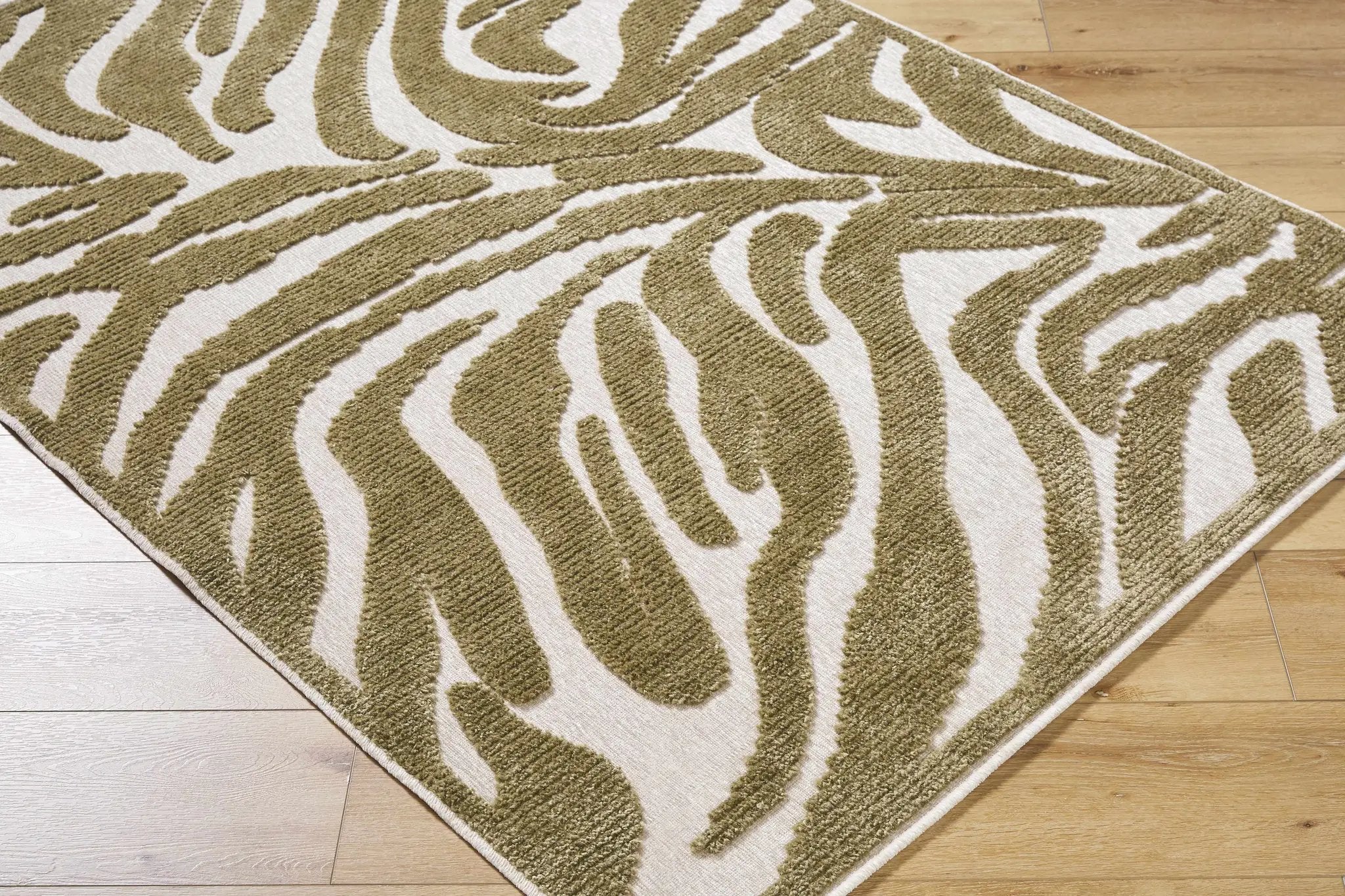 Keto Olive Washable Area Rug by Boutique Rugs