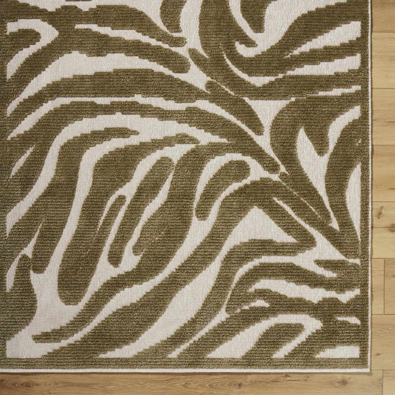 Keto Olive Washable Area Rug by Boutique Rugs
