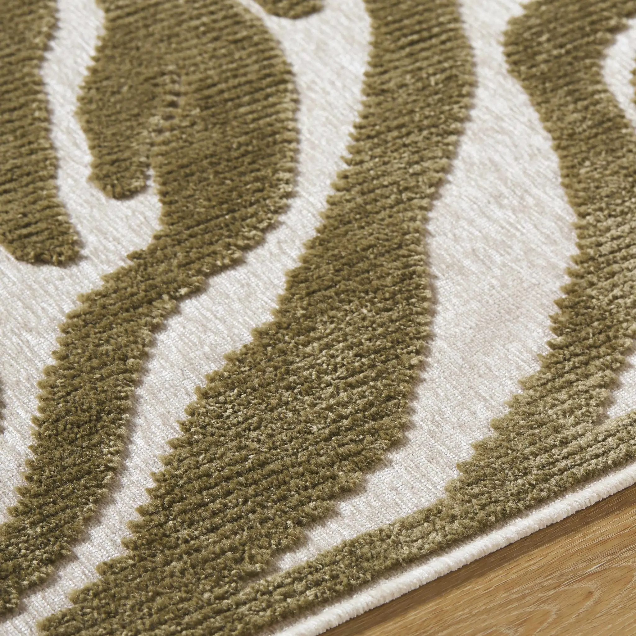 Keto Olive Washable Area Rug by Boutique Rugs