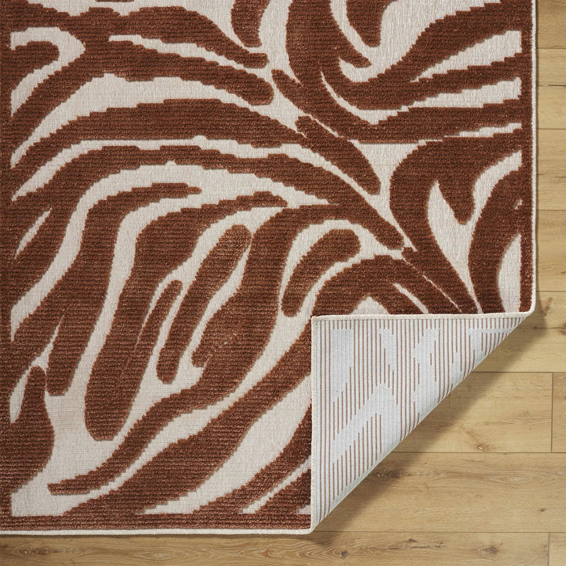 Keto Brown Washable Area Rug by Boutique Rugs