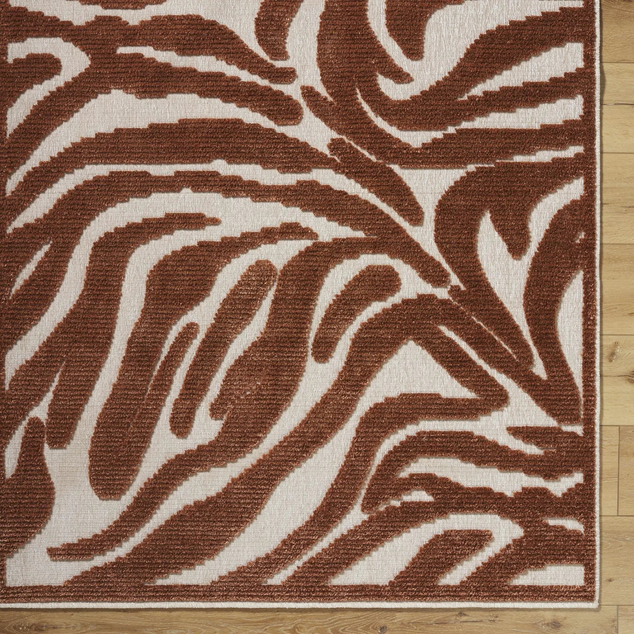 Keto Brown Washable Area Rug by Boutique Rugs
