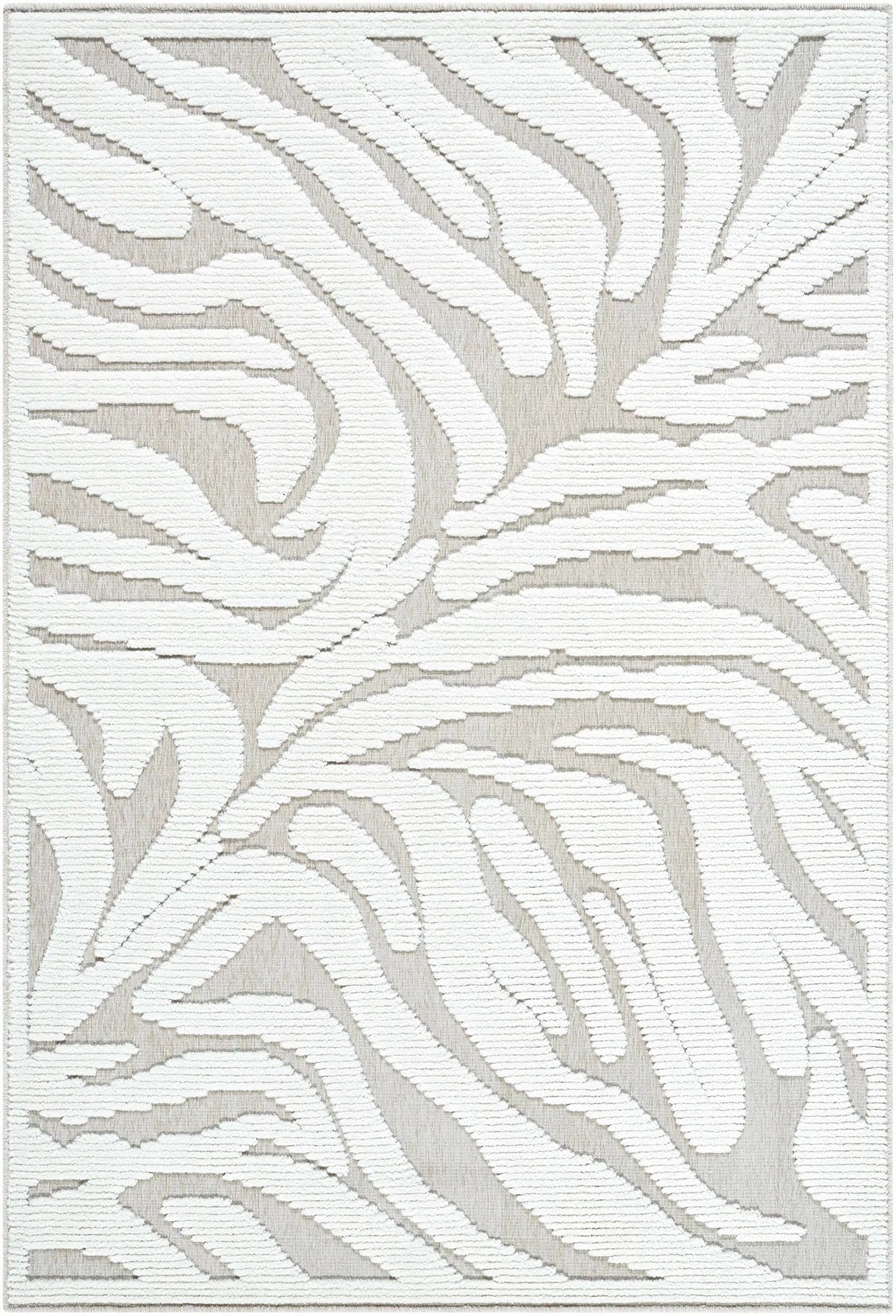 Keto Off-White 3D Washable Area Rug