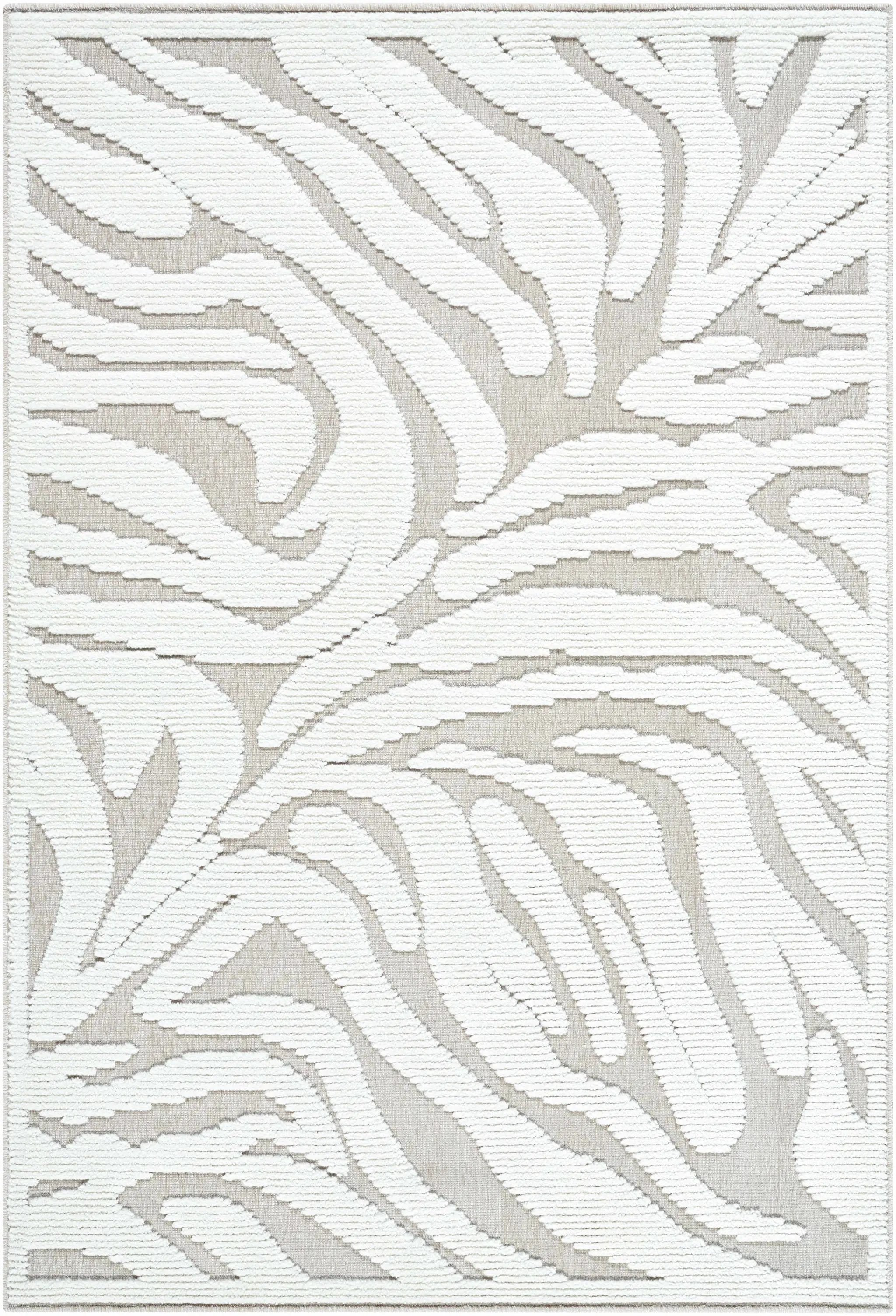 Keto Off-White 3D Washable Area Rug by Boutique Rugs