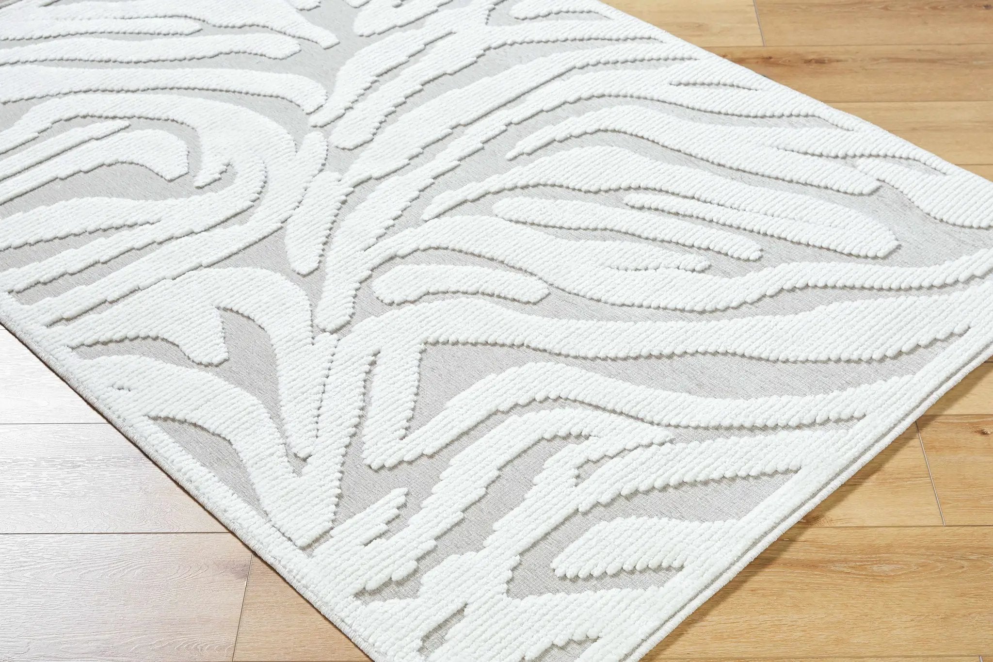 Keto Off-White 3D Washable Area Rug by Boutique Rugs