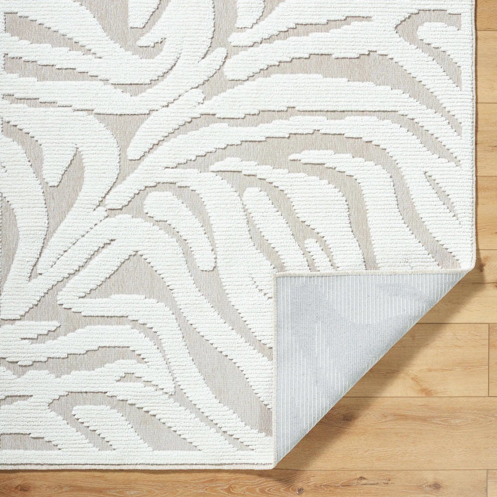 Keto Off-White 3D Washable Area Rug by Boutique Rugs